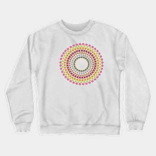 Rainbow Garden Mandala - Teal Crewneck Sweatshirt